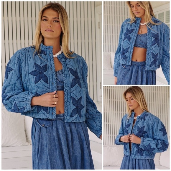 Free People Quinn Quilted Jacket Size M - Picture 3 of 16